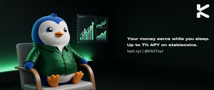 The post features a penguin wearing a green jacket sitting in a chair with its feet up. It appears to be looking at an animated computer screen, which has a chart or graph displayed. Below this scene, there's a quote that seems unrelated to the penguin and chair.