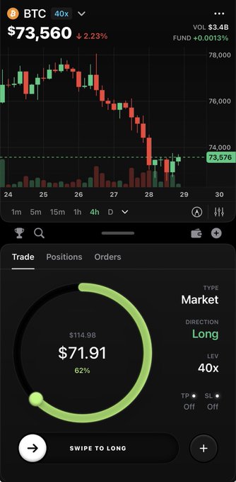 "@SplashOS says that if you want to trade perps you should use their mobile app, which has features like Hyperliquid for trading pairs (including Btc/USDC) and VWELT (volume equalization), all through a single client screen. This could be helpful in making informed trading decisions."
