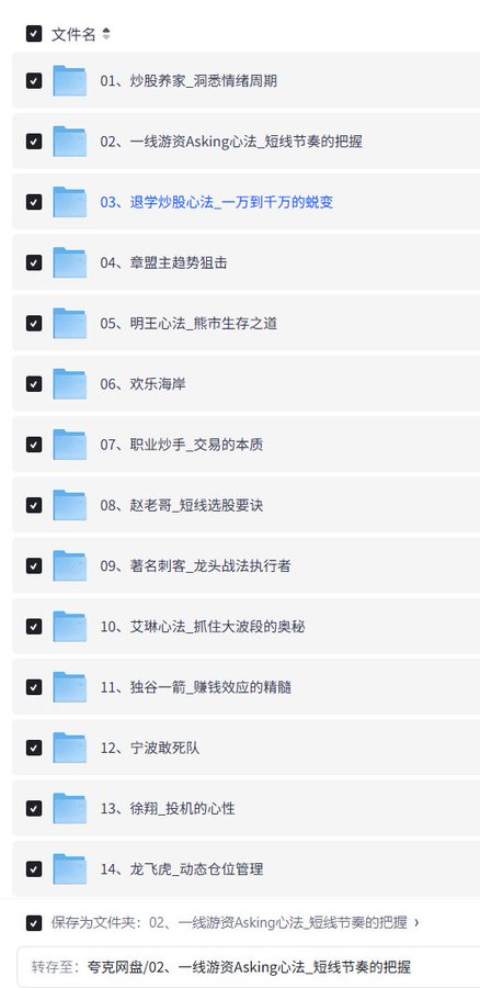 A Chinese-language file directory displays 14 folders containing trading mindset lessons from prominent Chinese stock market traders, including 炒股养家, 一线游资Asking, 退学炒股, 章盟主, 欢乐海岸, 赵老哥, and 著名刺客, each numbered with titles like "短线选股要诀" (short-term stock selection tips) and "龙头战法" (leading stock tactics). The image illustrates the accompanying post's claim about leaked trading secrets, showing a structured collection of resources covering both trading philosophies and transaction records from 28 top Chinese speculators.
