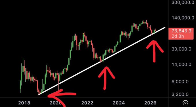 The image shows a graph with lines of green and red representing trends over time, indicating that Bitcoin has been increasing and has a long history of rising. It seems likely that Bitcoin will follow its upward trajectory in the future as per the pattern observed on the graph.