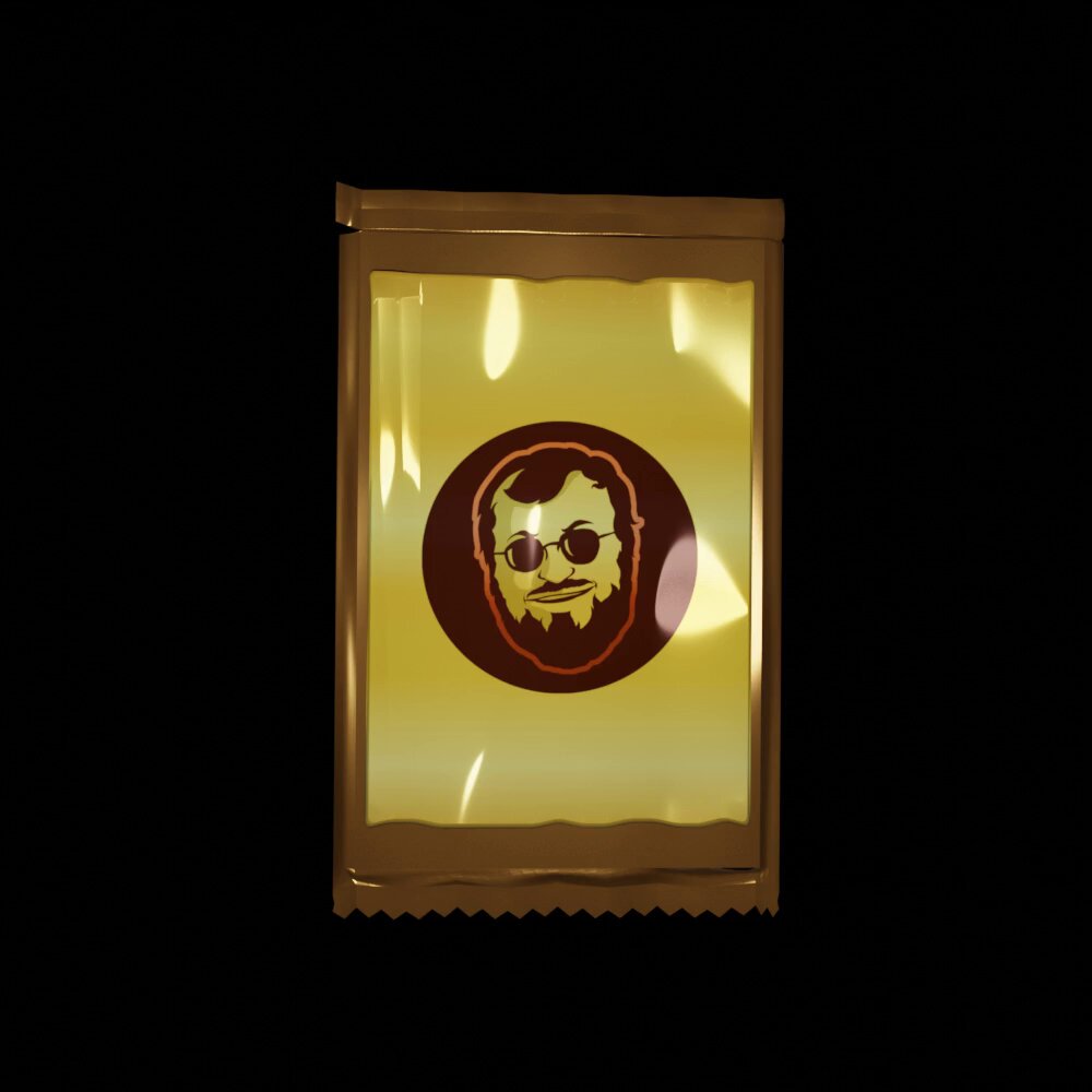 The image features a plastic bag with a yellow circle design that says "Chadano Citizens mint tomorrow. Friday, June 5 PM. Price: 15 ADA Bundle. 2,500 ADA for Citizen + Booster Pack booster Packs will only be available through the bundle offer during this mint. Total Booster Pack supply is 10,000, but only up to 1,500 can be".