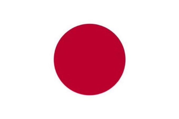 The flag of Japan, featuring a single large crimson-red circle centered on a white background.
