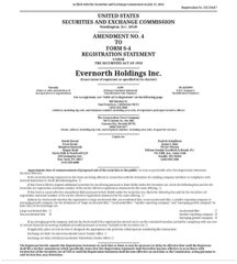 The image shows the official Form 6-A filing document from the U.S. Securities and Exchange Commission regarding the registration statement submitted by Evernorth Holdings Inc. for the listing of its XRP Treasury on NASDAQ under the proposed ticker symbol $XRPN, confirming the post's claim of SEC approval.