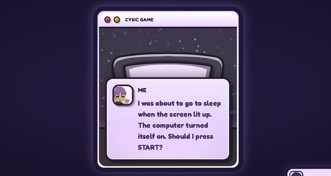 The image features a screenshot of a computer screen with a message displayed, likely related to an online platform such as crypto websites or social media. The text "Me" and "I was about to go to sleep when the screen lit up." are visible in the image, indicating that someone has posted their thoughts about a recent experience on this website. The post is accompanied by a link to the actual message.