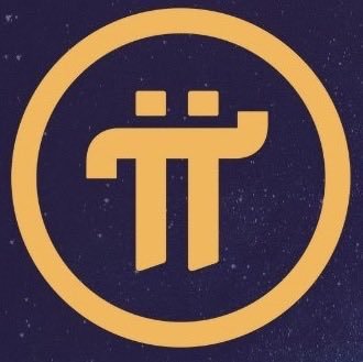 The Pi Network cryptocurrency logo, featuring a gold pi symbol on a dark blue starry background.