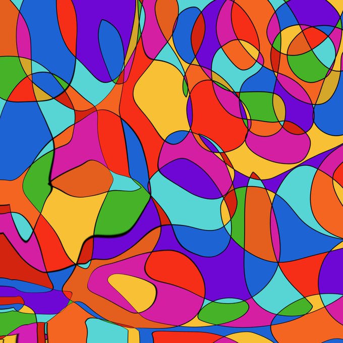 A vibrant abstract background filled with overlapping colorful shapes in bright hues of red, orange, yellow, green, blue, purple, pink, and cyan, with no text or discernible subjects.

The image serves as a cheerful, kaleidoscopic backdrop that complements the uplifting Sunday morning message about self-care and positivity.