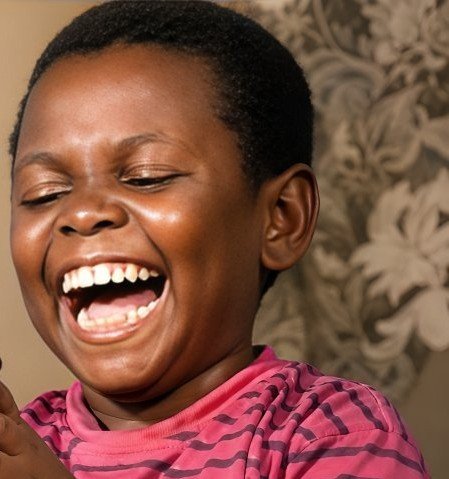 This image captures a child in a moment of pure joy, their laughter being the centerpiece of the photograph. The post accompanying the image seems to be leading into a bedtime theme, possibly for a children's show or bedtime stories, with the hashtag "#ANSEM" included, which could be an abbreviation or a reference to the content of the show or the theme of the stories being shared.