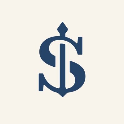 The image features a logo for a company named "@EthraShip". The logo consists of a blue letter "S" with an arrow pointing downwards, positioned above a small "I". This design choice suggests that the company focuses on making blockchain interactions simpler and more accessible for users. The use of a blue color scheme adds to the overall aesthetic appeal of the logo while maintaining its primary purpose: representing the company's name in a clear and recognizable manner.