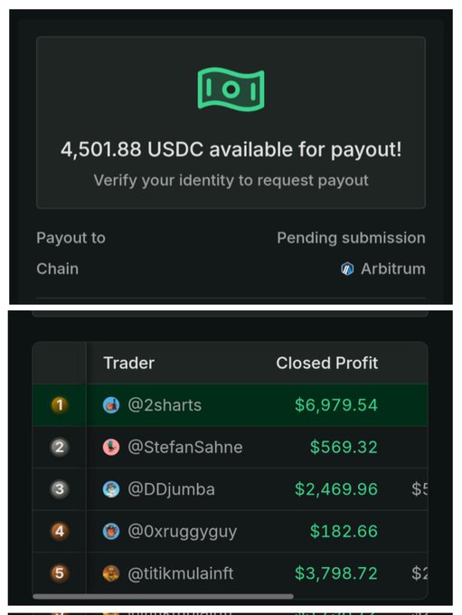 The image displays an Excel document with tables of numbers for various statistics, including the number of trades completed, account balances and the total amount of money won or lost during a week. At the top, there's a screenshot that shows a page on a trading platform displaying information about different users. The main content of the post is about a user who has won $20,000 in a Trade Fund competition, which indicates their success at the platform.