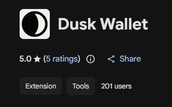 The image shows a block of text describing a wallet, which seems to be a cryptocurrency wallet with DUSK specifically mentioned as its currency, and an extension tool or website for wallets suggested at the bottom left corner next to a star icon. The main context surrounding this is that the post is promoting the idea that a well-designed wallet can act as the gateway for the entire $DUSK ecosystem, making it easier for users to adopt and enjoy the cryptocurrency experience.