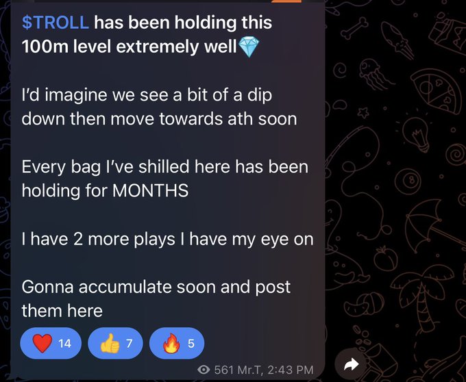 The image shows a text message conversation between two people, with the person who sent the message typing their thoughts about a recent dip in the stock market or a similar event. The other person responds by saying that they have been thinking about the same thing and has come up with an idea to create a new community focused on sharing ideas for investing strategies during times of economic uncertainty.

The conversation also includes emojis, such as thumbs-up and fire icons, which are used to express agreement or enthusiasm in the message. The overall tone of the text is positive and supportive, suggesting that the two individuals involved are working together to find solutions and share their knowledge about investing during challenging times.!