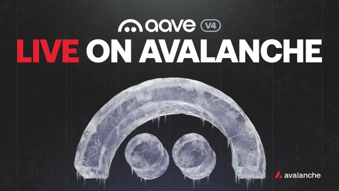 Promotional graphic reading 'LIVE ON AVALANCHE' for the AAve V4 protocol with an icy arched logo.