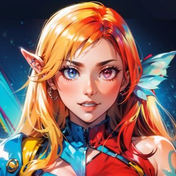 This artwork features a female character with long blonde hair wearing a red and blue outfit. The girl has blue eyes, a large nose, and an adorable face with multiple smiles. She is standing against a dark background that appears to be part of a painting or illustration style setting. There are no texts present in the image itself, but there is a post associated with it that says "LATEST: A single whale dumped SIREN'S total supply in 48 hours, netting 64.8M USDT and crashing the AI memecoin over 90%, according to Lookonchain." This suggests that the image could be related to a post about a recent whale dumping incident or something similar, although it is unclear what this specific piece of art has to do with the post in question.