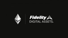 The Fidelity Digital Assets logo featuring an Ethereum diamond symbol on a black background.
