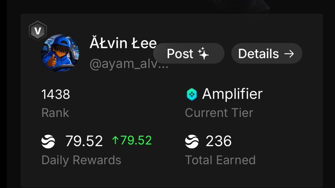 The image shows a social media post by an avatar named Alvin Lee with a caption that reads "My journey just began on RIVER. Not early, not late, just the right time to start paying attention. It's building around cross chain liquidity through satUSD, letting users move assets and mint stablecoins across different chains without the usual friction." The post is about a new platform called RIVER that allows users to manage their cryptocurrency investments with ease. Alvin Lee has been sharing his experience of using this platform on social media, highlighting its benefits for those who want to invest in cross chain liquidity and minimize fees associated with traditional exchanges.