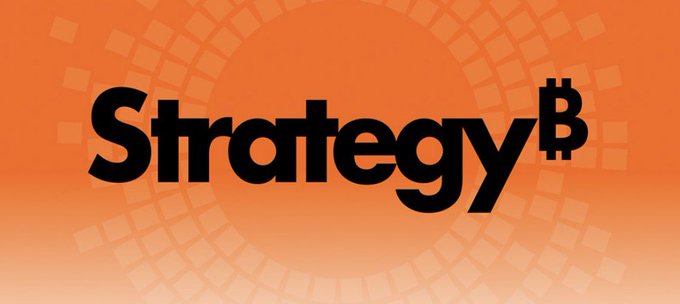 The image features a banner with the words "Strategy" written in black letters against an orange background. Below the text, there are four bullet points explaining why someone should invest in Bitcoin. The first point states that Bitcoin has never been bet against before, making it a safe and potentially profitable investment. The second point highlights Bitcoin's efficiency as an asset due to its liquid nature, which allows for easy buying and selling. The third point emphasizes the leverage potential of Bitcoin, enabling investors to gain more from their initial investment with minimal effort. Finally, the fourth point mentions that Strategy is one of the most disciplined capital allocators in our generation, suggesting that investing in Bitcoin aligns well with this strategy.