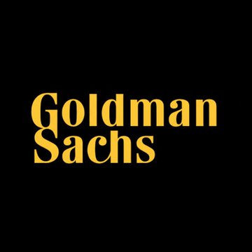 The image displays the Goldman Sachs logo in gold lettering against a black background. The logo relates to the accompanying news announcement about Goldman Sachs planning to acquire Neos Investments, which would grant it access to three crypto income ETFs focused on Bitcoin and Ethereum.