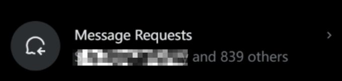A screenshot of a Facebook "Message Requests" notification showing 839 unread requests from various users. The image illustrates the overwhelming inbox mentioned in the post about the creator clearing out 1k+ DM requests and now facing hundreds of new collaboration pitches.