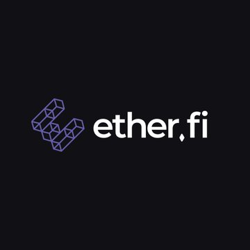The image features the "ether.fi" logo, displaying its name in white text alongside a purple geometric cube-shaped icon on a black background. It relates to the post by representing the brand behind the newly launched Ether.fi USD stablecoin.