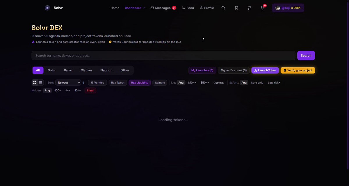 ursa dek's website page displays a dark purple header with white text, featuring a search bar and a "Learn More" button.