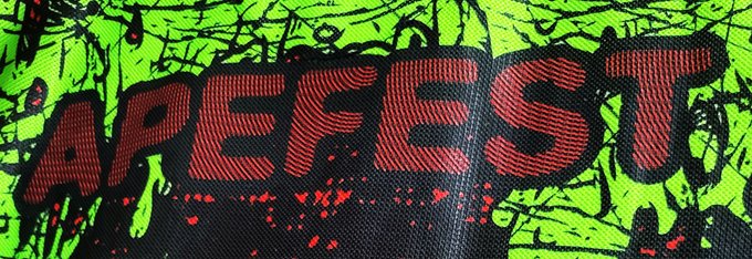 The word "AREST" is displayed in bold red textured lettering against a vibrant green splattered background with black accents.