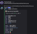 A screenshot of a Twitter/X thread showing contract addresses with links to etherscan.io and solscan.io, referencing contracts on multiple blockchain networks.