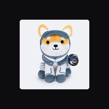 A plush Shiba Inu mascot dressed in a hoodie, holding a coin with a paw gesture, represents the $ASTEROID token which has officially surpassed $289K raised on BagsApp for Liv Stargrace.