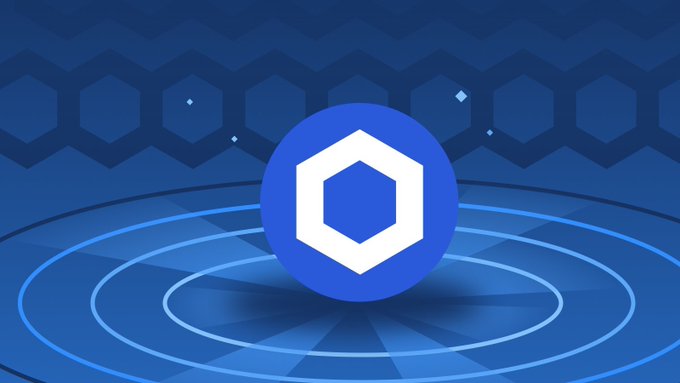 A blue digital graphic featuring a white hexagonal logo inside a circle, set against a hexagonal patterned background with concentric blue rings.