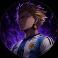 A circular icon featuring a blonde anime character with glowing purple energy in the background.
