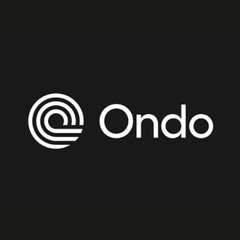 The image displays the "Ondo" logo in white text alongside a circular emblem on a black background, representing the blockchain company Ondo. This branding relates to the article about Ondo Perps CEO David Wells discussing potential expansion into U.S. perpetual futures markets.