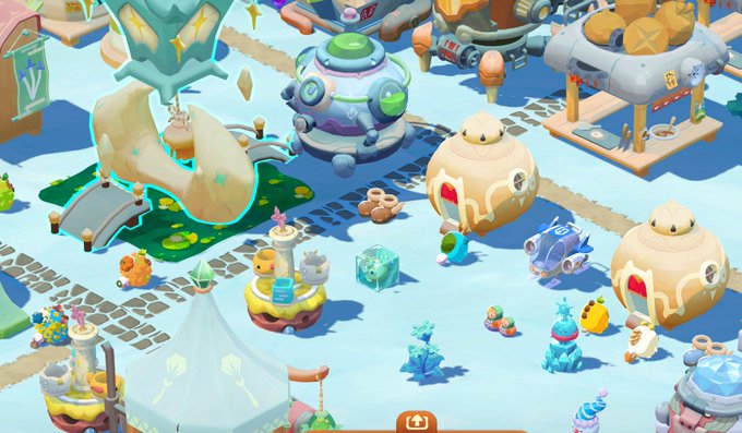 The image shows a cartoon-like scene of various objects, including buildings, vehicles, and other items, set against a blue background with white text. The main focus appears to be a large green spaceship situated at the center of the image. Surrounding this central object are smaller structures such as houses, boats, and other buildings.

The post features a list of different objects in the scene, including a tent, a boat, a house, a car, an airplane, a robot, and a bird. The text "Goodbye #Homelands Welcome #Terrariums @Ronin_Network @AXS $AXS $RON $RONIN" is present, which may be related to the objects in the image or could be part of the post's title.