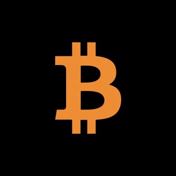 The Bitcoin logo, an orange stylized 'B' on a black background.