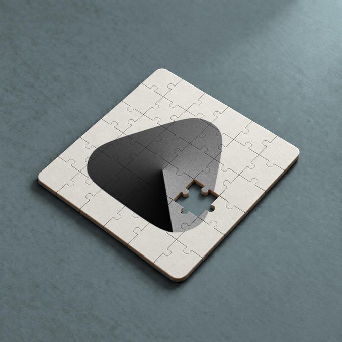 A partially assembled jigsaw puzzle sits on a gray surface, with most pieces in place but a single missing piece creating a hole that reveals the dark background beneath—visually representing the "something missing" message directed at Solana.
