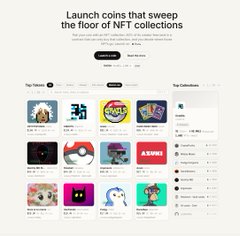 The image shows a "Top Tokens" page from a cryptocurrency launchpad platform, displaying various coin collections in a grid layout, which relates to the post's discussion of launchpad-based tokens like $NOSH and $STONK and how trading activity can drive token value.