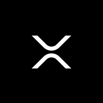 The image displays the white XRP logo, the stylized "X" symbol associated with Ripple's cryptocurrency, set against a black background. It visually represents the $XRP digital asset referenced in the post about the UK Parliament's proposal to utilize the XRP Ledger for "Climate Contingent Convertible Notes."