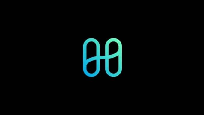 The Harmony protocol logo, featuring a stylized "H" in a teal gradient, is displayed against a black background, visually representing the brand mentioned in the post about shutting down its Layer 1 blockchain and migrating the ONE token to Ethereum.