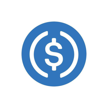 The image shows the USDC cryptocurrency logo—a blue circle with a white dollar sign inside parentheses—relating to the post about 1,000,000,000 USDC (1 billion) tokens being minted in the last 24 hours.