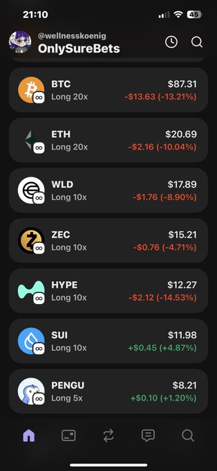 The image features a phone screen filled with information about cryptocurrency trading, displaying various Bitcoin prices and their corresponding symbols. The main focus of the text at the top of the image indicates that these Bitcoin values are being compared using an app called Only SureBets. The app's interface is designed in black against a white background to easily distinguish between different elements on the screen. The bottom of the post provides additional details about the app, including its name and how it can help users monitor Bitcoin trading activities more effectively.