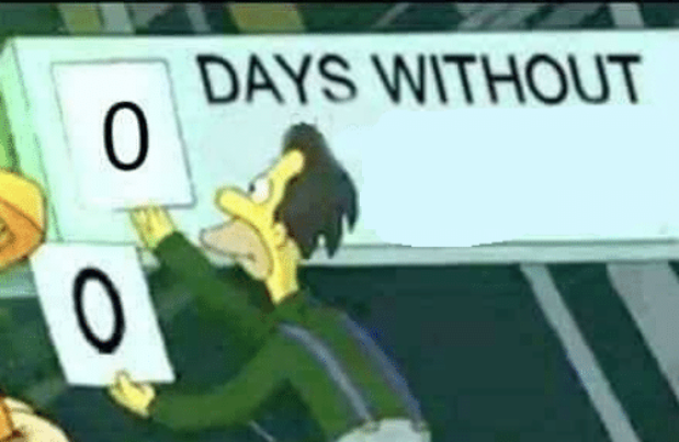 The image features a cartoon character holding up two signs that say "days without", with the number 0 written below them. This suggests that there are no days of the week visible in the image, as the focus is on the concept of "no" or "no days". The post reads "A good project", which could be interpreted as a positive message about completing tasks and projects despite any obstacles or challenges.