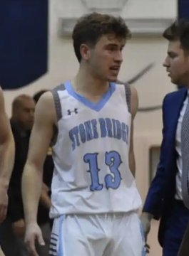 The image shows a Stone Bridge basketball player wearing jersey #13, appearing focused during a game. However, the image has no relation to the accompanying post about ZCASH cryptocurrency predictions—the basketball photo appears to be unrelated or mistakenly attached.