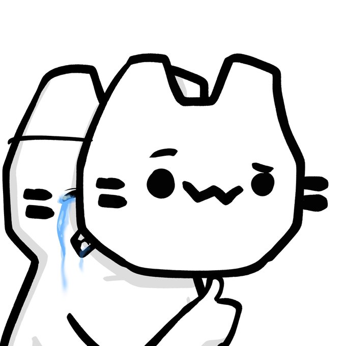 A simple line-drawn cartoon cat with a distressed, teary-eyed expression and a frowning mouth, conveying a sad or anxious mood that matches the caption's plea "may the odds be in our favor on this day," tagging @0xInheritance, @biwlsxyz, and @0xNTRPY.