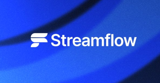 A blue branded image displaying the 'Streamflow' logo with its distinctive 'F' icon.
