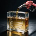 A bottle pours an amber liquid into a decanter, visually echoing the post's metaphor about the Solana ecosystem filling up "by the barrel" as the "next market" pours in.