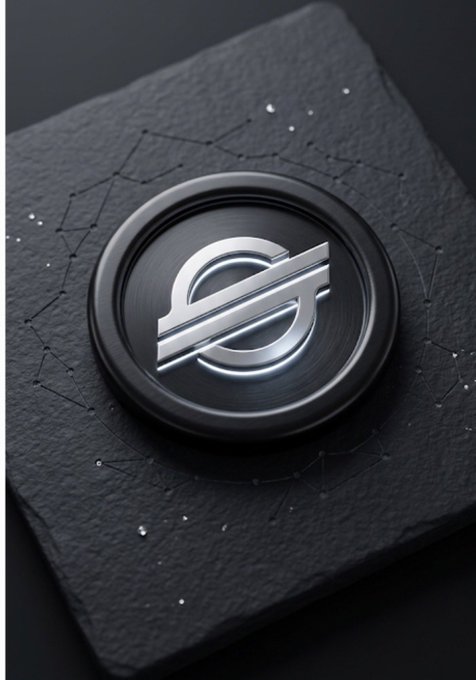 The image features a black and white logo of a silver circle with a diagonal line through it, which appears to be a symbol or emblem related to financial services. The text "STELLAR V27 - A LEAP FORWARD FOR FINANCIAL BLOCKCHAIN INFRASTRUCTURE" is also present in the image. This logo and accompanying text are likely part of an advertisement for a new cryptocurrency, such as Stellar, which has been gaining attention recently due to its potential use in financial services. The post seems to be discussing the benefits or features of this new cryptocurrency, possibly related to financial services or blockchain technology.