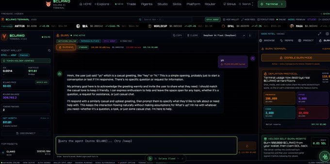 "SolanaClawd.com" appears to be the chosen cryptocurrency platform being discussed, with its current value at $40,000. As of now, only 1% of the supply has been invested into this particular project. The rest of the tokens remain uninvested in the market. In addition, there is a text that seems to suggest an offer for "SolanaClawd" by someone named Mr Brownie Price from the website Terminal. This post also mentions that it's time for SolanaClawd return $40,000 per share and that they are looking to invest in this project.