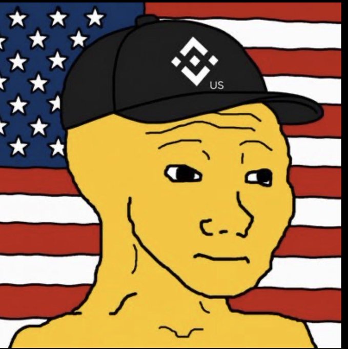 The image features a cartoon depiction of an American flag with stars, stripes, and a bald head wearing a black baseball cap with a white "U" symbol on it. In the bottom right corner of the image, there's text that reads "$WOJAK Is The Next $PEPE". This suggests that the post is related to a discussion or conversation about the cartoon character Wojak and his role in the world of PEPE.