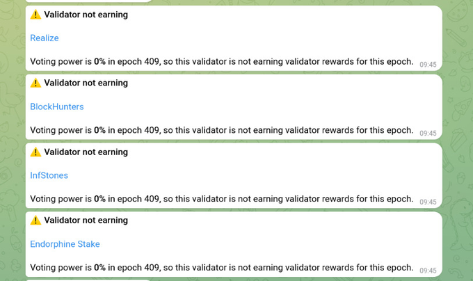 The image shows a screenshot of an email or text message from someone who has already voted, but it does not contain any evidence that their vote was counted. The post on discussion board states that there are no more validator rewards available for this Epoch, which means that the person's reward is not being earned yet. This information can be crucial to understanding why one may have received a "No reward" or a "Good job" response in the comments section, since it explains that their vote is not having immediate impact on receiving rewards.