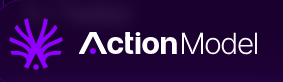 A purple logo featuring a stylized asterisk/spider icon next to the text 'ActionModel'.