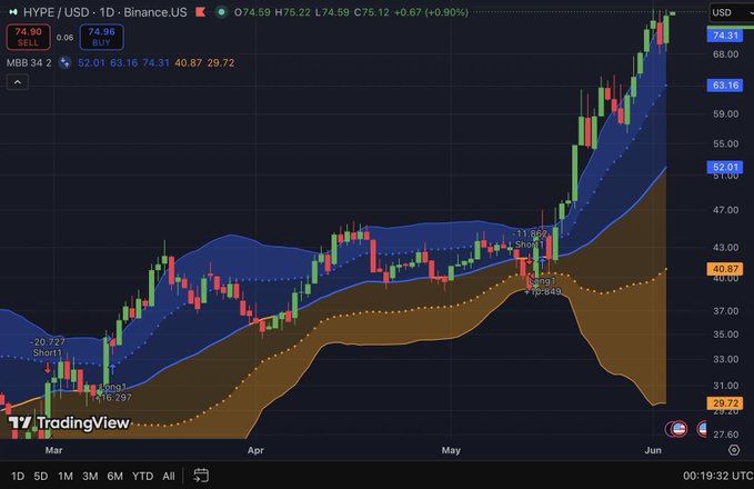 The image shows a chart displaying Bitcoin trading data, with the prices of Bitcoins over time. The Bitcoin market has experienced significant growth recently, which could be attributed to its increasing value over the past months or years. As seen from the chart, the trade volume for Bitcoin has been rising, indicating increased interest in this cryptocurrency by investors and traders alike.