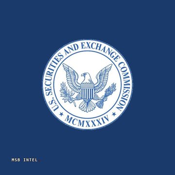 A dark blue image displaying the seal of the U.S. Securities and Exchange Commission featuring an eagle emblem with 'MCMXXXIV' at the bottom, and text 'MSG INTEL' in the lower left corner.